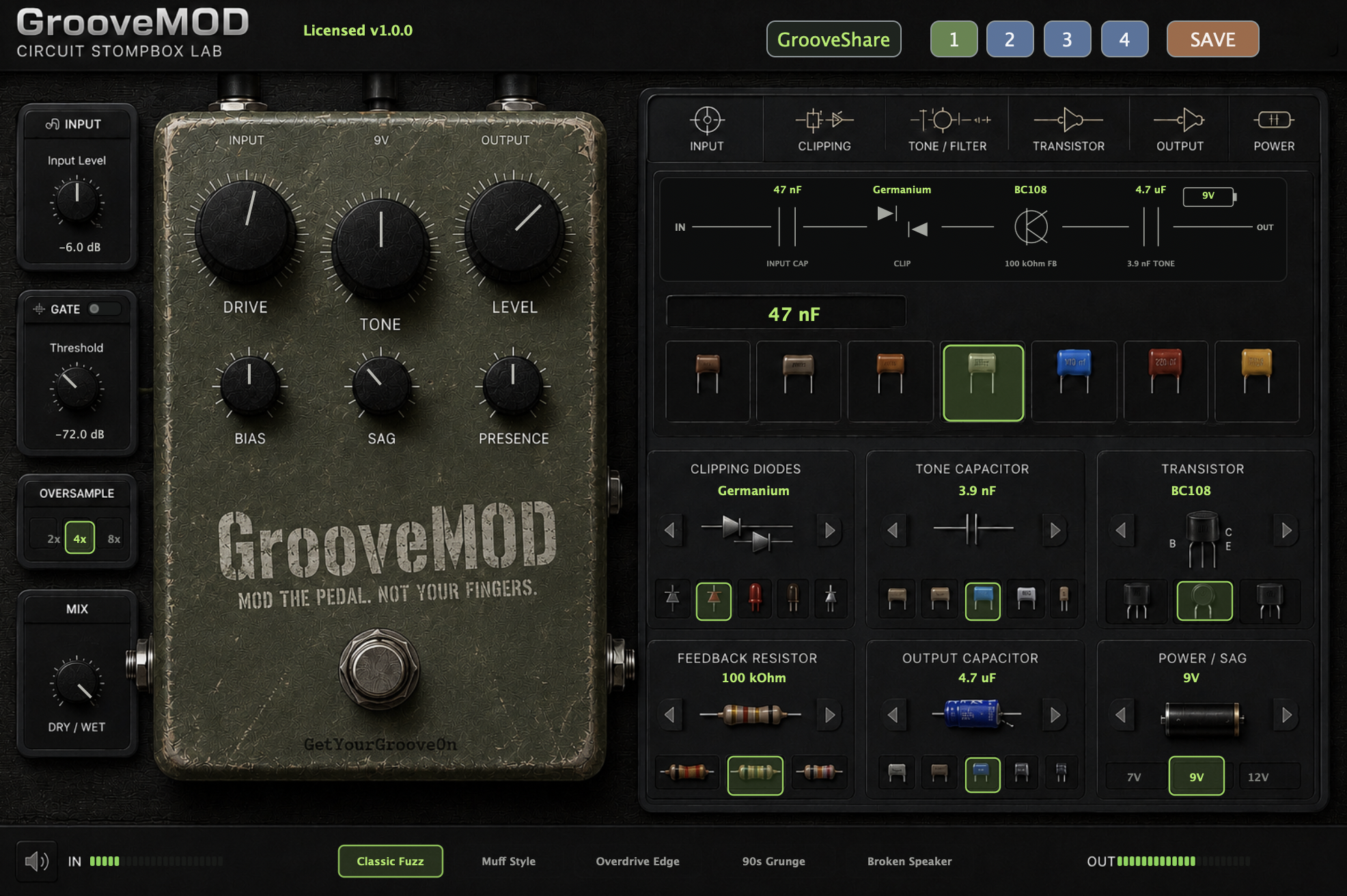 GrooveMod plugin interface