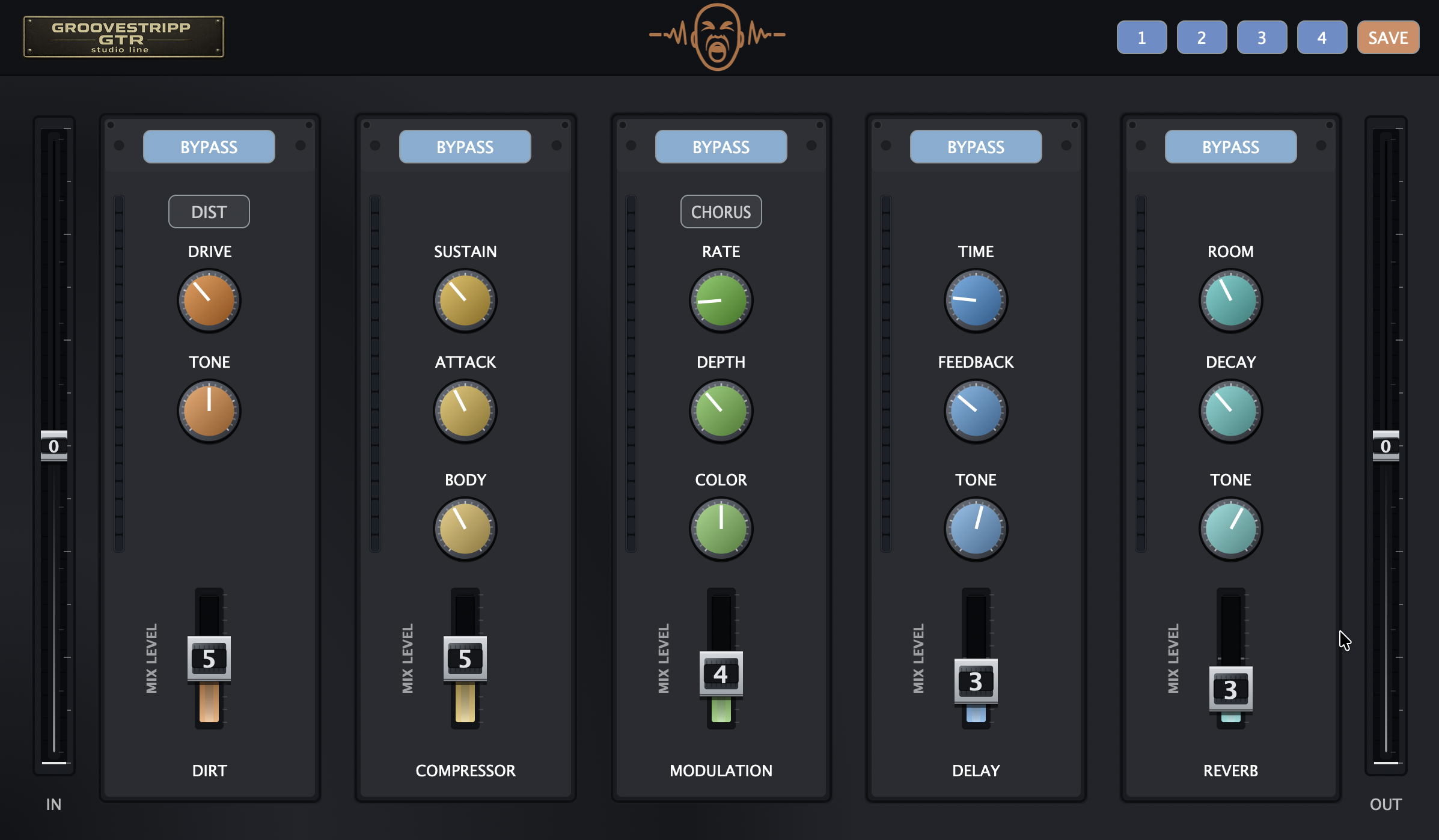 GrooveStrippGTR plugin interface